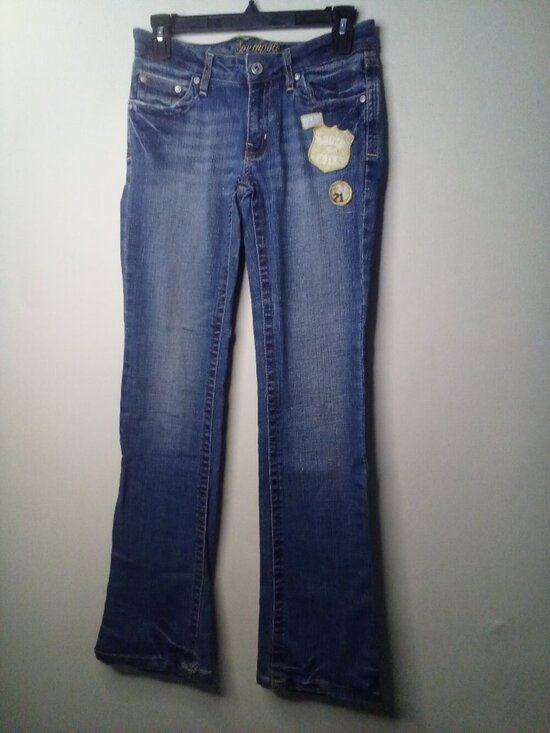 Southpole Denim - Southpole Jeans Women Juniors 5 Bootcut Y2K Patches Embellished Blue